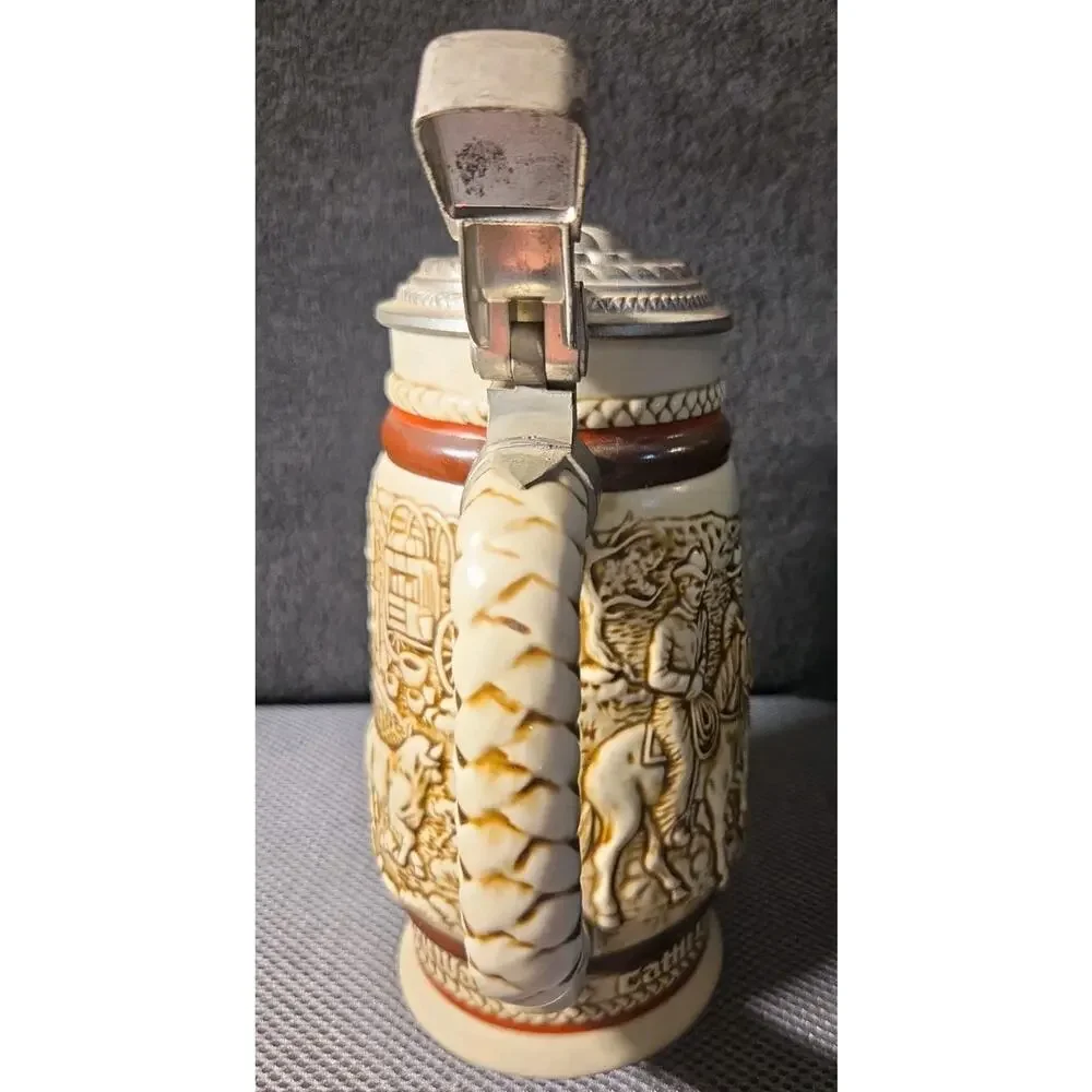 Vintage 1980 Avon “cattle Drive” Collectible Beer Stein